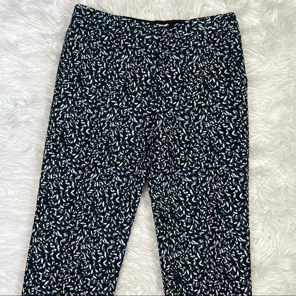New Tory Burch Navy Blue Confetti Jacquard Trouser Pants NWT Designer Women’s 0 - Picture 4 of 12